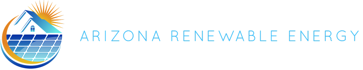 Arizona Renewable Energy logo with solar panel.
